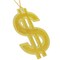 Hip Hop Gold Necklace - Rapper Dollar Sign Medallion Golden Chain Costume Bling Jewelry